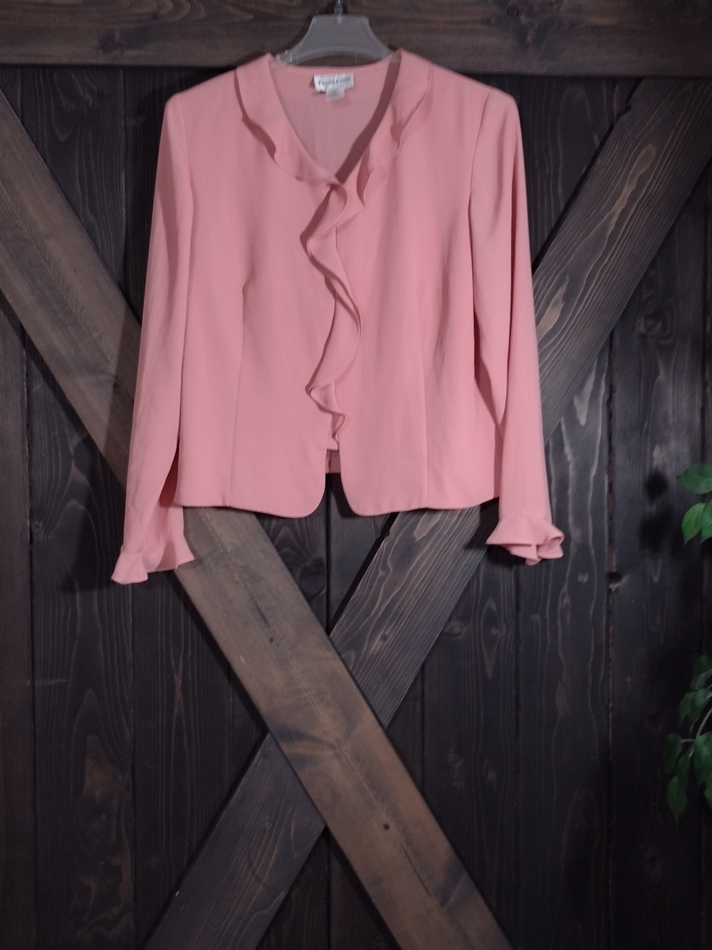 Pendleton Dusty Rose Ruffled Blouse Size 14
